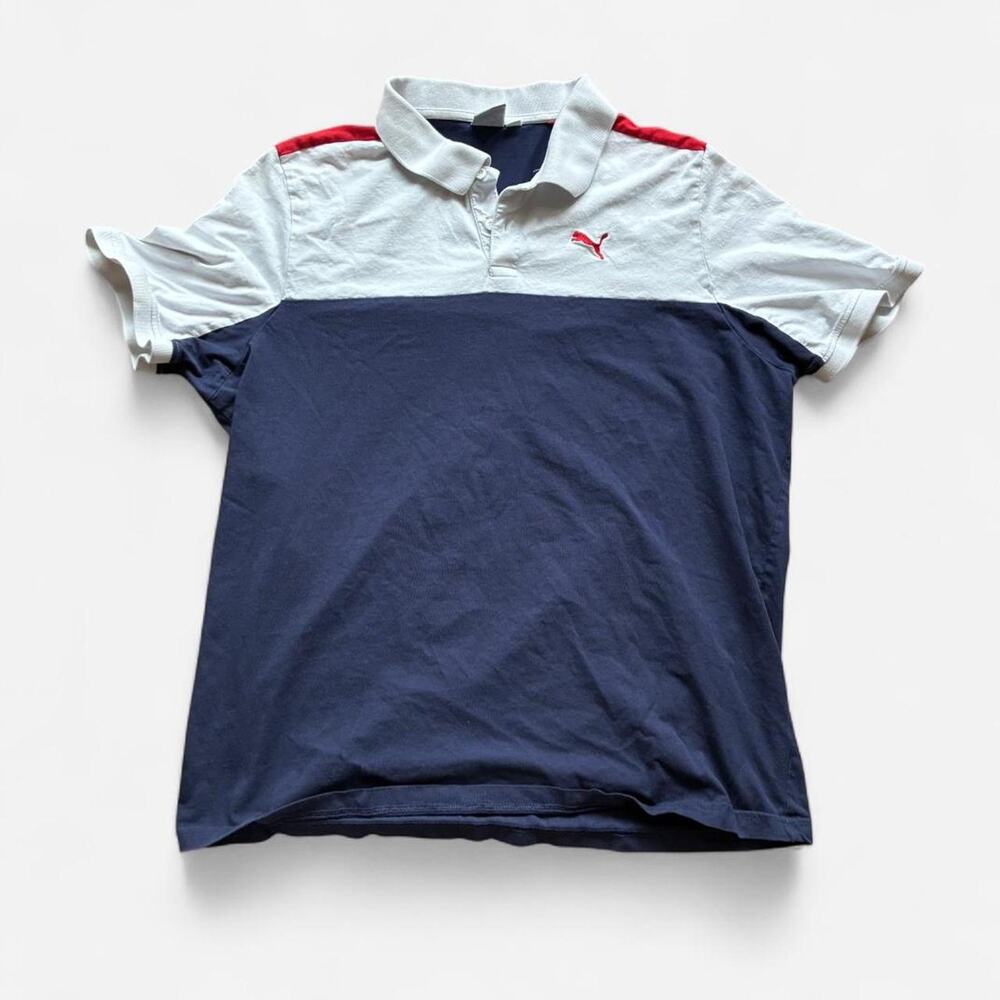 Puma Navy & White Polo Rugby Shirt Sz XXL